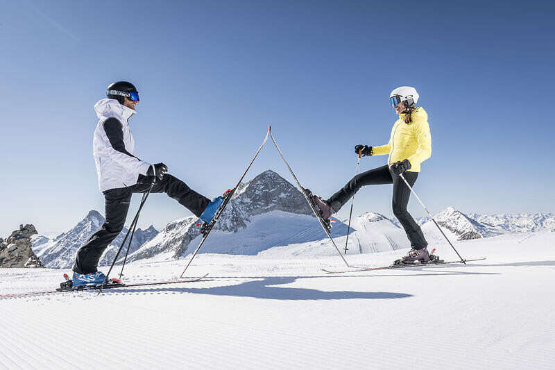 Skifahren in Tux im Winter